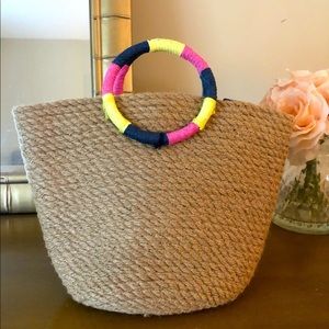 GAP Straw Bag with Crossbody Strap NWT